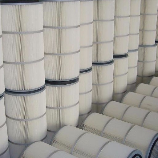 Białe przemysłowe wkłady filtrujące powietrze / filtr z wkładem odpylającym